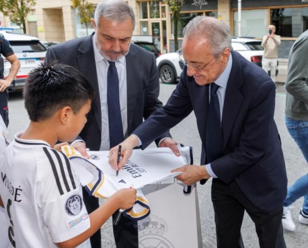Florentino đến San Sebastian & để tương tác với người hâm mộ và sẽ xem Real Madrid vs Real Club 