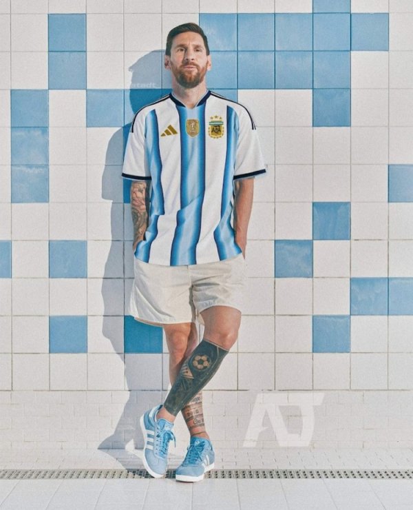 Hãy tôn vinh ba chức vô địch World Cup! Hình ảnh gián điệp của chiếc áo nhà 26 năm của Argentina tại