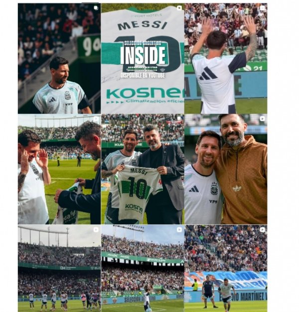 Đi sâu vào sự điên rồ! Messi tập luyện cùng Argentina trên sân nhà Elche, mạng xã hội Elche cập nhật